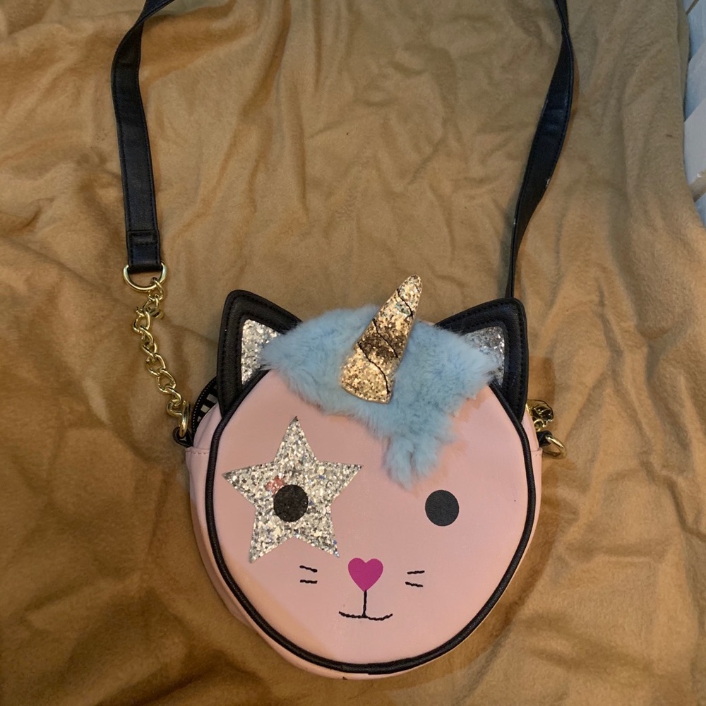 Betsey Johnson pink kitty purse